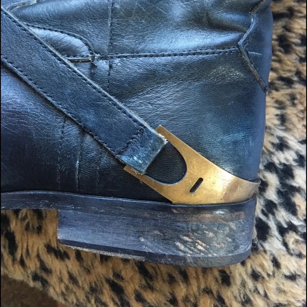 Golden Goose size 36 blue leather boots - Picture 5 of 10